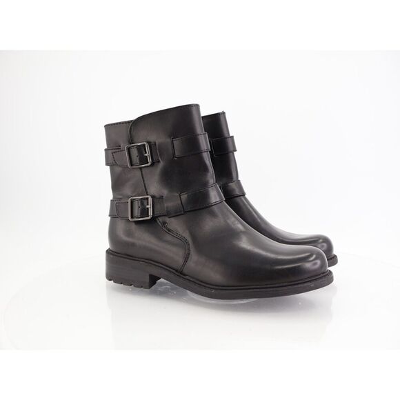 Boc Born Womens Camile Block Heel Booties Moto Size 9.5 Black Faux Leather Boot - Picture 1 of 10